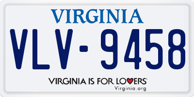 VA license plate VLV9458