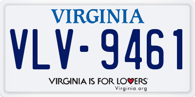 VA license plate VLV9461