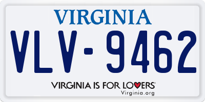 VA license plate VLV9462