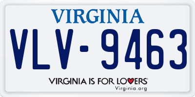 VA license plate VLV9463