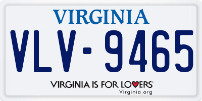 VA license plate VLV9465