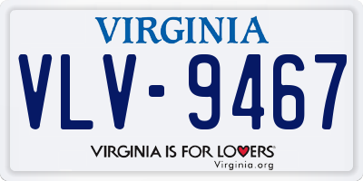 VA license plate VLV9467