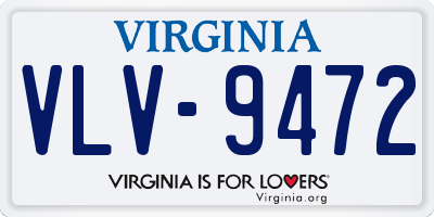 VA license plate VLV9472