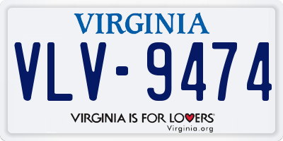 VA license plate VLV9474