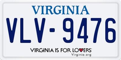 VA license plate VLV9476