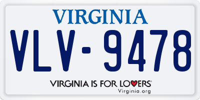 VA license plate VLV9478
