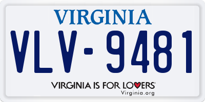 VA license plate VLV9481