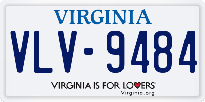 VA license plate VLV9484