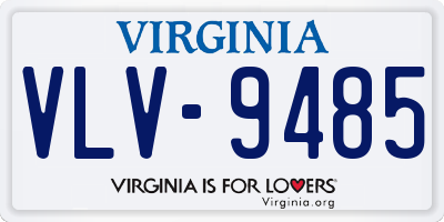 VA license plate VLV9485