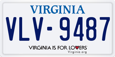 VA license plate VLV9487