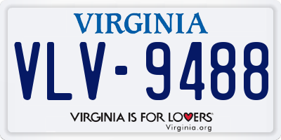 VA license plate VLV9488