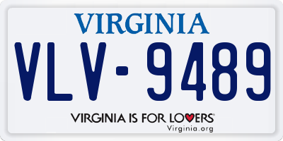 VA license plate VLV9489