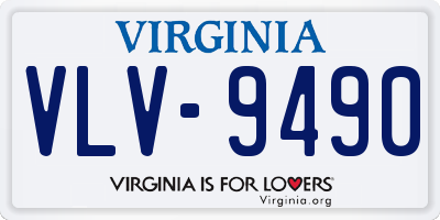 VA license plate VLV9490