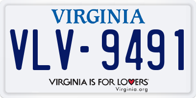 VA license plate VLV9491