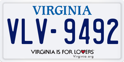 VA license plate VLV9492