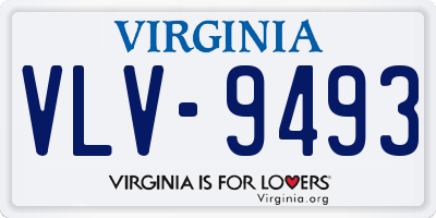 VA license plate VLV9493