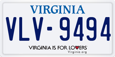 VA license plate VLV9494