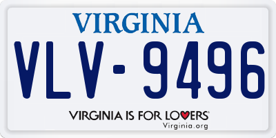 VA license plate VLV9496