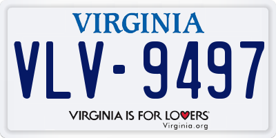 VA license plate VLV9497