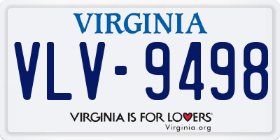 VA license plate VLV9498