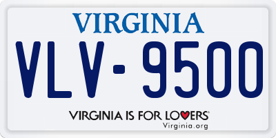 VA license plate VLV9500