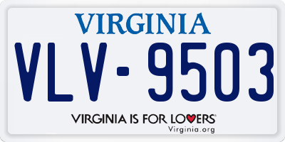 VA license plate VLV9503