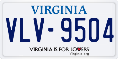 VA license plate VLV9504