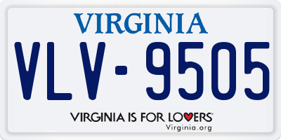 VA license plate VLV9505