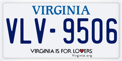 VA license plate VLV9506