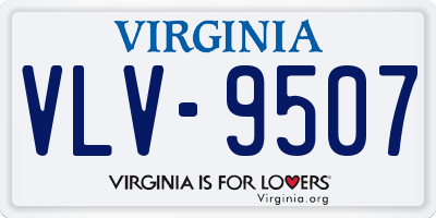 VA license plate VLV9507