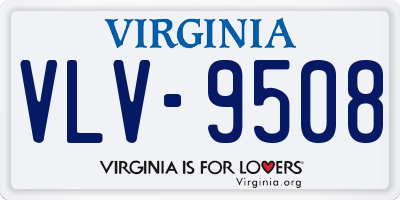 VA license plate VLV9508