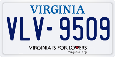 VA license plate VLV9509