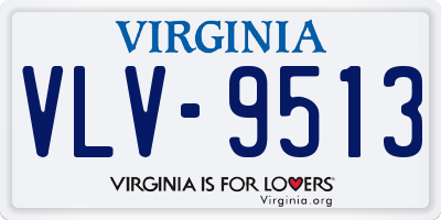 VA license plate VLV9513