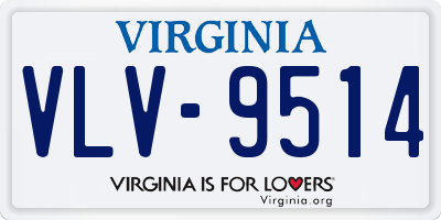 VA license plate VLV9514