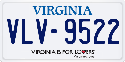 VA license plate VLV9522