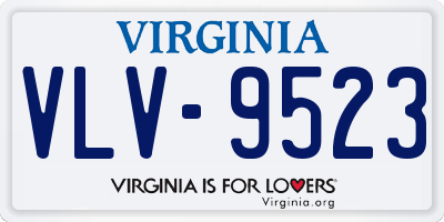 VA license plate VLV9523