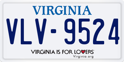 VA license plate VLV9524