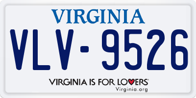 VA license plate VLV9526