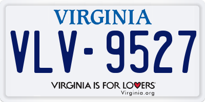 VA license plate VLV9527