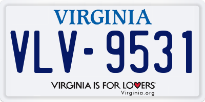 VA license plate VLV9531