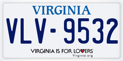 VA license plate VLV9532