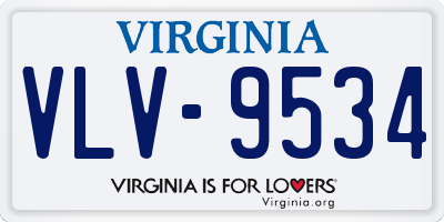 VA license plate VLV9534