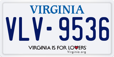 VA license plate VLV9536