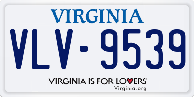 VA license plate VLV9539