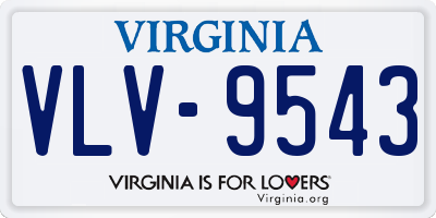 VA license plate VLV9543