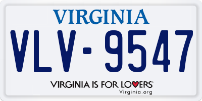 VA license plate VLV9547