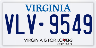 VA license plate VLV9549