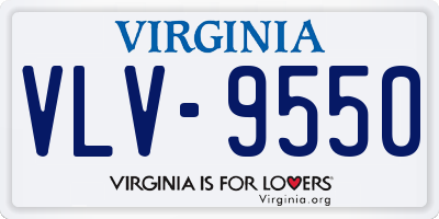 VA license plate VLV9550