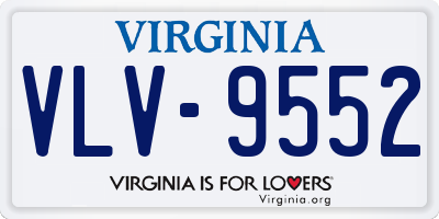 VA license plate VLV9552