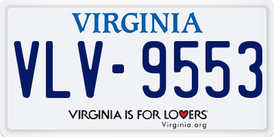 VA license plate VLV9553